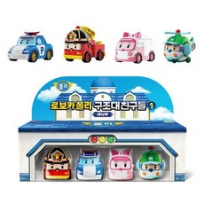 ROITOYS 로보카폴리 미니카 구조대 친구들1 4종 세트, 1개