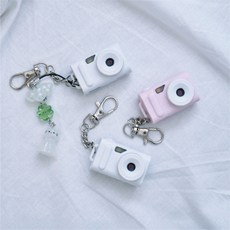 말랑 키링 카메라 (+SD카드) 2컬러 미니 카메라 키링캠 감성 디카 귀여운 선물, 피치