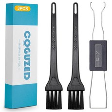 CoguZed 3피스 키캡 및 스위치 풀러 세트 - 정밀 그립 엔드 및 클리닝 브러시가 있는 내구성 있는 녹 방지 스테인리스 스틸 액세서리 (키보드 DIY 유지 보수 및 애호, CoguZed 3피스 키캡 & 스위치 풀러 세트 - 정