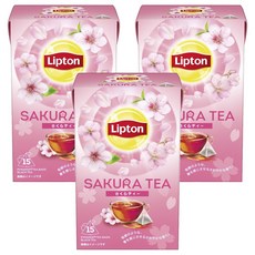 립톤 사쿠라티 피라미드 티백, 24g, 3개, 15개입