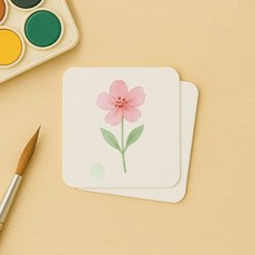 SSZ 양면 무지 드로잉 손글씨 종이 카드 6x6cm 100장, 1팩, 백색, 100매입