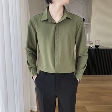 빛나는 판다 빛나는 판다 와이셔츠 남성용 캐주얼 긴팔 빅사이즈 셔츠 정장셔츠 B156-218 구김없는 데일리