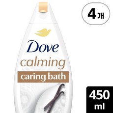 도브 시어버터 앤 바닐라 카밍 바스 버블바스 Dove Caring Bath Calming Shea Butter & Vanilla Bath Soak Bubble Bath 450ml, 4개