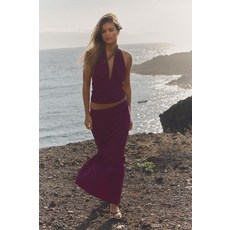 [국내발송] ZARA 여성 홀터넥 셔링 탑 - 가지 362425