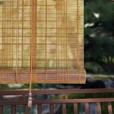 대나무 블라인드 일본식 커텐 하계 레트로 맞춤제작, 1.5x1.5m