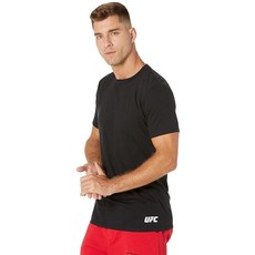 UFC 기본 3팩 크루넥 레귤러 티셔츠 - 라운드 넥라인 스트레이트 헴라인 풀오버 디자인 면 블랙. 154976