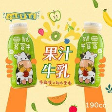 台農牛乳 牛寶寶保久乳 190ml (6入) 全口味組合：果汁、麥芽、草莓、巧克力，早餐保久乳首選, 1個, 牛寶寶保久乳【果汁】-6入/組