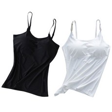 에너바디 1+1 모달 여성 노와이어 브라캡나시 캡내장 심리스 브라탑