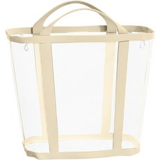 강화된 손잡이가 있는 다용도 접이식 세탁 바구니 대용량 정리함 더러운 옷, Beige, L