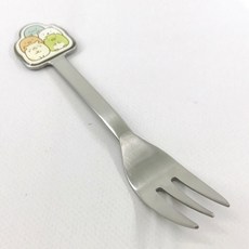小鶴日貨 角落生物不鏽鋼叉子 日本製兒童卡通叉子 可愛寶寶叉子, 1個