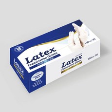 라텍스 글러브 의료용 무분말 라텍스 인증 일회용 장갑 글러브 병원장갑 LATEX GLOVES -Power Free 사이즈 XS S M L 1매(100매 단위로 구매 가능), 100개
