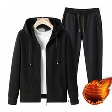 해피유통 남성 운동 캐주얼세트 면 소재 가을 겨울 후드 집업탑+ 긴 바지 XG22