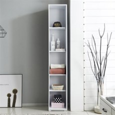 깔끔한 틈새 책장겸수납장, 화이트