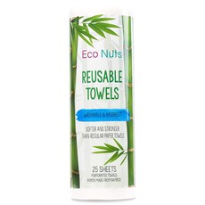 Eco Nuts 리유저블 타월 워셔블 앤 앱소번트, 1개, 25개입