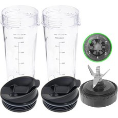 Ninja Blender 교체 부품 BL770 BL660 BL663 BL663CO BL665Q BL740과 호환 2팩 1인용 닌자 블렌더 473.2ml(16온스) 컵 한, Ninja Blender 교체 부품, BL770 BL6