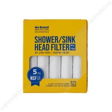 노브랜드 샤워헤드 리필필터 5개입 x 2 (손소독젤2ml 증정), 2개