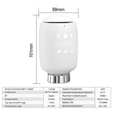智慧恆溫器 放射器閥門 Zigbee 5°C-30°C 溫控範圍, 1個, 新升級塗鴉 智能恆溫閥暖氣片控制器 溫控器新