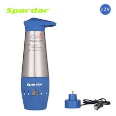 Spardar 카포트 12V 차량용 온수 24V 전기포트 시거잭 사용 가능 대용량 보온컵, 파랑