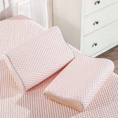 冰絲枕套 涼感乳膠枕套 透氣記憶棉 夏季舒適寢具 成人兒童適用 單件+雲感豆記憶枕套(純色粉)一隻+60*40cm, 雲感豆記憶枕套(純色粉)一隻