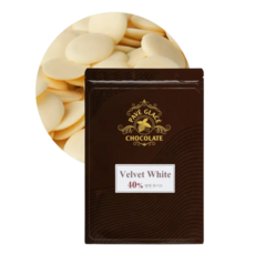 파베글라스 화이트 커버춰 리얼 초콜릿 40% Velvet White Couverture Real Chocolate, 100g, 1개