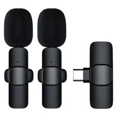 체리스팟 2:1 무선 핀마이크 촬영 강의 수업용 스마트폰 소형 듀얼 핀마이크 C타입 [KC인증]