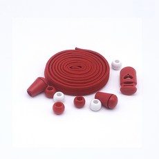 오호라스튜디오 롤롤 납작이 수제수경끈, 01빨강