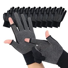 티렉스 작업용 2컷 도트장갑 점박이장갑 코팅장갑 낚시 엠보싱장갑 10켤레, 10개, 블랙