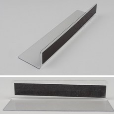 홍해지구 L형 칸막이 25x6cm 1P 자석형 자석아크릴꽂이, 투명., 1개