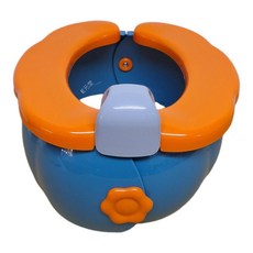 E元堂 便攜式兒童行動馬桶, 藍橘, 藍橘