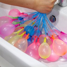 캐보트 유아 욕조장난감 3종세트 악어 오리 하마 목욕놀이완구, 물풍선제조기(37*3=111개), 1개