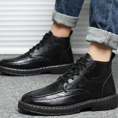 신발 데일리 남성 캐주얼 워커 로퍼 검정색 발목 슈즈