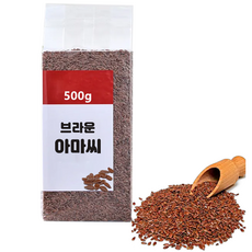 아마씨드무첨가 대용량 아마씨브라운, 3개, 500g