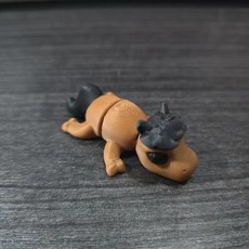 인쇄 귀여운 야생 동물 책상 장식품 악어 그림 관절 움직일 눈 미니 피규어 장식, Color: 12. 7