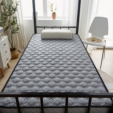 싱글 기숙사 라텍스 학생 매트리스 푹신한, 115x190cm, 그레이 약 5cm 니트면