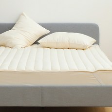 taccatacca 鬆緊帶固定防水床墊, 奶油象牙白