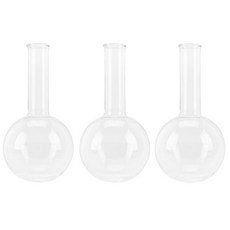 화학 실험 및 과학 연구를 위한 붕규산 유리 좁은 목 실험실용 플라스크 세트 250ml 원형 바닥 끓는 플라스크 세트 3개