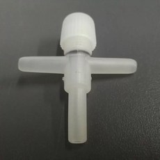 一心 水族 空氣調節閥 藍/黑色 打氣機調節閥 出氣量調節開關 魚缸空氣幫浦出氣調節 水族周邊 配件, 1個, 白色三通調節閥