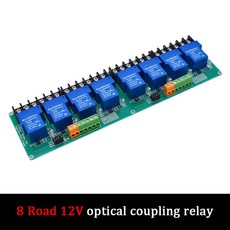 4 8 채널 릴레이 모듈 30A 옵토 커플러 절연 5V 12V 24V 높고 낮은 트리거 트리거 지원 전자 부품 액세서리 소스, 8 way 12V