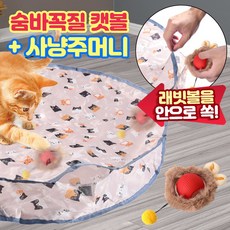 앤트앤비 고양이 자동 장난감 멀티 꼬리잡기 쥐꼬리잡기 캐치미이프유캔3 지랄발광 캣볼 + 사냥주머니, 1세트, 래빗볼+사냥주머니