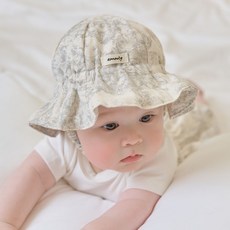 이몽 아기 거즈햇 뜨왈드주이 이중거즈 순면 유아 버킷햇 벙거지 모자 사계절 햇빛가리개