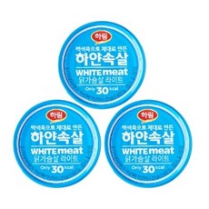 하림 하얀속살 닭가슴살 라이트, 150g, 3개