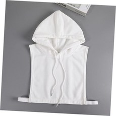 후드레이어드넥페이크 페이크후드 여성페이크후드 후드레이어드 넥페이크, 화이트