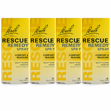 바흐 레스큐 레머디 스프레이 컴포트 & 리슈어 플라워 에센스 스프레이 - 1 2 3 4팩 - 영국 직송, 4개, 20ml
