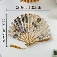 대형 중국 스타일 실크 팬 접는 웨딩 아트 선물 댄스 핸드 빈티지 대나무 홈 장식, 옵션 1