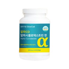 슬로우셀만의 고함량 고순도 알파시클로덱스트린 알파CD 알파시디 식약청인증, 1개, 60정