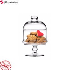 Pasabashe 玻璃點心盅 典雅巧克力盅 防塵罩 蛋糕盅 甜點盅 糖果盅 玻璃盅, 1個
