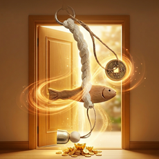 에클라 재물복 돈들어오는 개업 집들이 선물 액막이 명태 세트, 라이트브라운