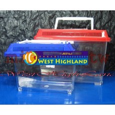 西高地水族坊 寵物小手提箱(XL) 可飼養昆蟲、鬥魚、小魚、獨角仙鍬形蟲、烏龜, 1個, 藍色