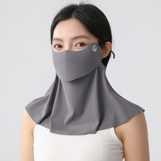 온을모먼트 자외선차단 쿨링마스크 얼굴목가림 일상마스크, 진회색, 1개