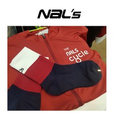 [NALS] 날스 베이직 투톤 톨 삭스 - 자전거 달리기 러닝 양말, 버건디/네이비 투톤, 1개